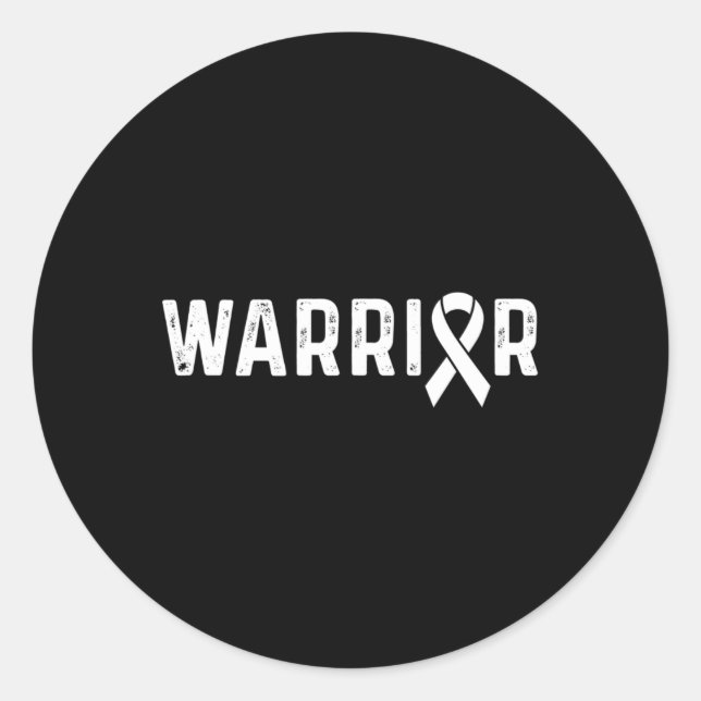 Sticker Rond Sensibilisation Crps Orange Ribbon Warrier 1 (Devant)