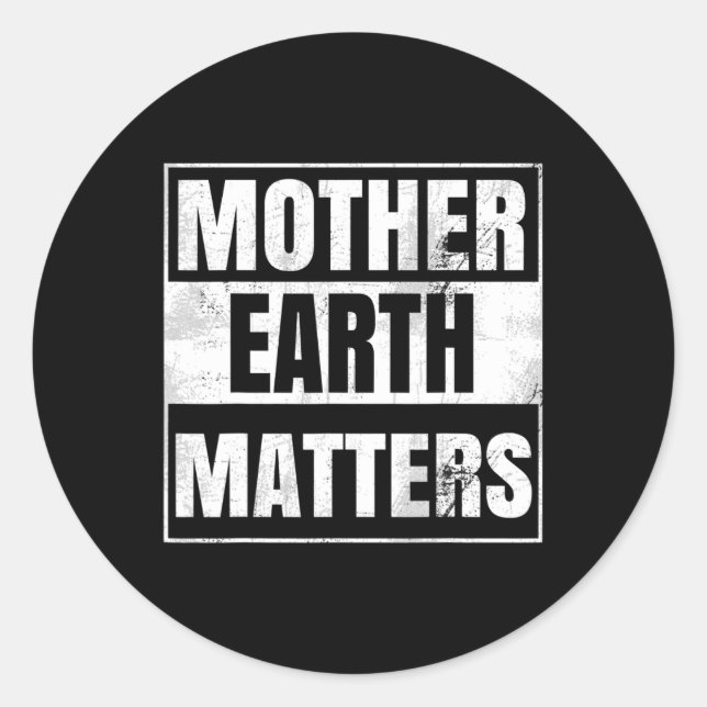 Sticker Rond Sensibilisation de l'environnement Planète durable (Devant)