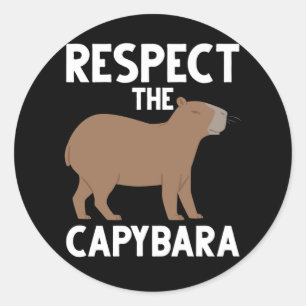 Sticker Rond Sensibilisation des animaux de la petite Capybara