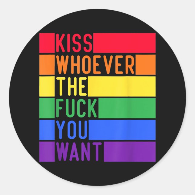 Sticker Rond Sensibilisation des gays LGBT (Devant)