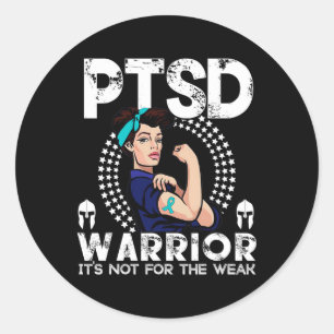 Sticker Rond Sensibilisation Des Hommes Femmes Guerrier Sensibi