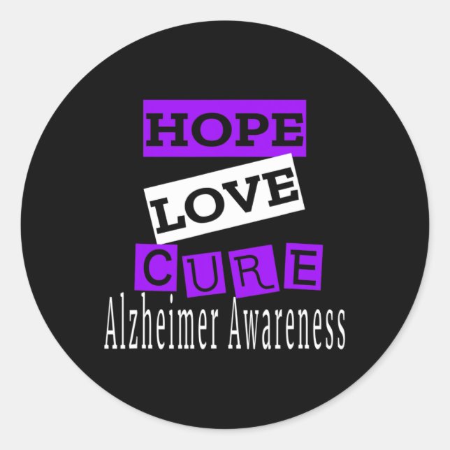 Sticker Rond Sensibilisation Espoir Amour Cure (Devant)