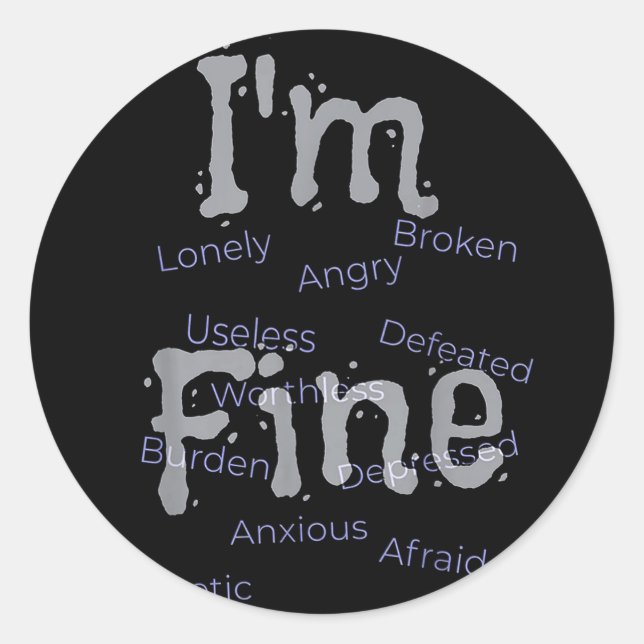 Sticker Rond Sensibilisation Im À La Prévention Du Suicide (Devant)