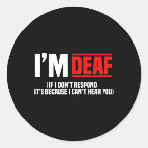 Sticker Rond Sensibilisation Intervention auditive Implant Asl 