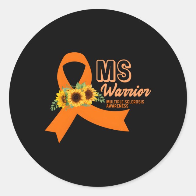 Sticker Rond Sensibilisation Mme Warrior Sensibilisation Mme Se (Devant)