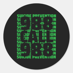 Sticker Rond Sensibilisation Prévention du suicide 988