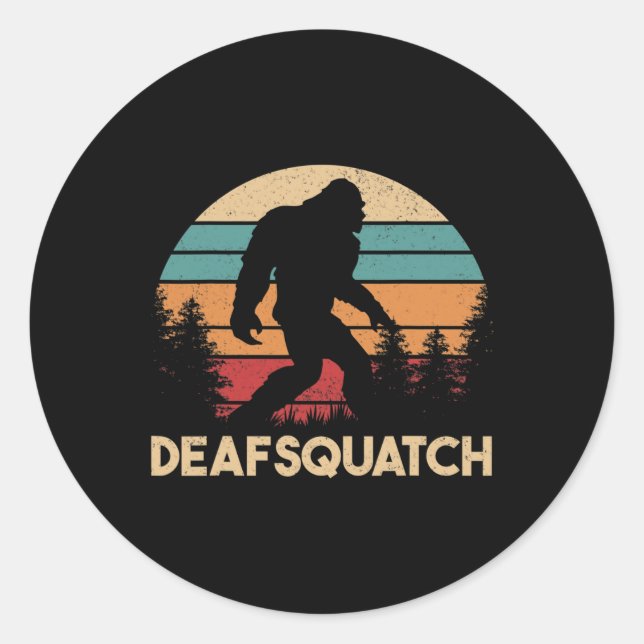 Sticker Rond Sensibilisation Sourde Perte auditive Langue Des S (Devant)