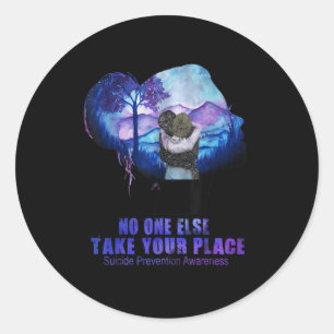 Sticker Rond Sensibilisation Suicide Prenez Vos Endroits Amour