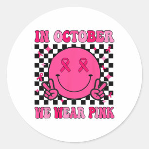 Sticker Rond Sensibilisation super Au Cancer Du Sein En Octobre