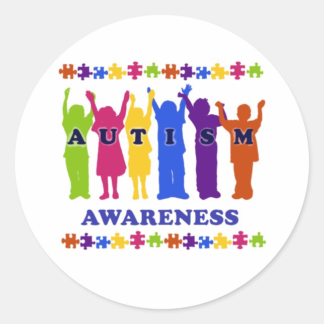 Sticker Rond Sensibilisation sur l'autisme 2009 Tee - shirts et (Devant)