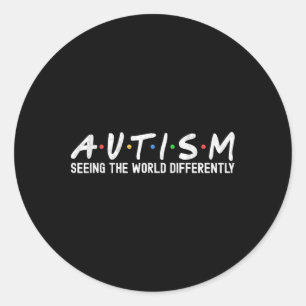 Sticker Rond Sensibilisation sur l'autisme Autisme Squad Soutie