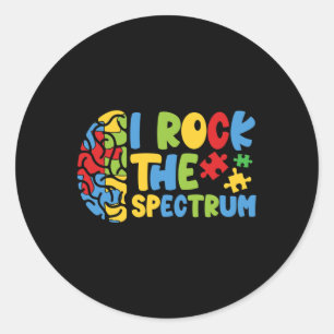 Sticker Rond Sensibilisation sur l'autisme Autiste Garçons Todd