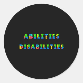 Sticker Rond Sensibilisation sur l'autisme - Capacités supérieu