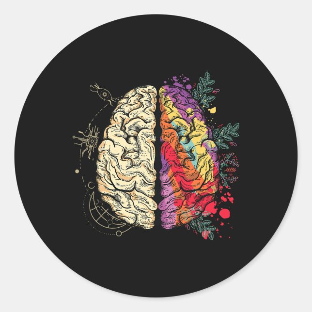 Sticker Rond Sensibilisation sur l'autisme de la santé mentale  (Devant)