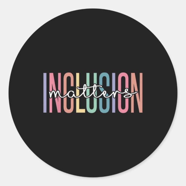 Sticker Rond Sensibilisation sur l'autisme d'enseignement spéci (Devant)