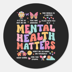 Sticker Rond Sensibilisation sur l'autisme des problèmes de san