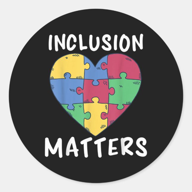 Sticker Rond Sensibilisation sur l'autisme, Inclusion S _1 (Devant)