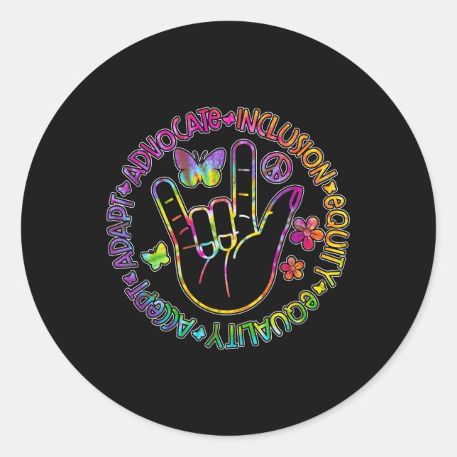 Sticker Rond Sensibilisation sur l'autisme Inclusion S Enseigna (Devant)
