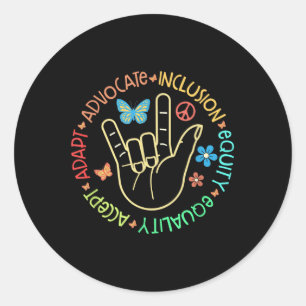 Sticker Rond Sensibilisation sur l'autisme Inclusion S Enseigna