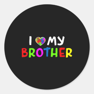Sticker Rond Sensibilisation sur l'autisme Kids Brothers