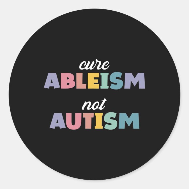 Sticker Rond Sensibilisation sur l'autisme L'Autisme Soutient L (Devant)