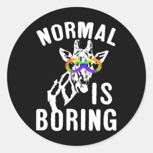 Sticker Rond Sensibilisation sur l'autisme normale est ennuyeux