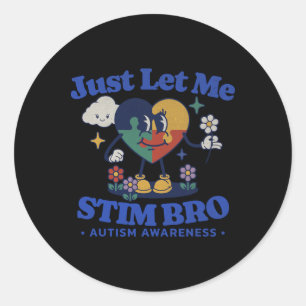 Sticker Rond Sensibilisation sur l'autisme Support Stimming Cut