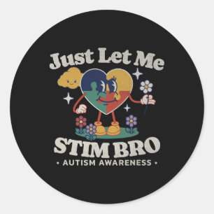 Sticker Rond Sensibilisation sur l'autisme Support Stimming Cut