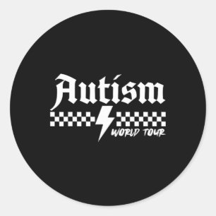 Sticker Rond Sensibilisation sur l'autisme World Autism Tour Be