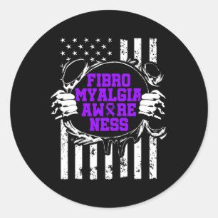 Sticker Rond Sensibilisation Survivant Fier Guerrier 8