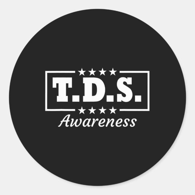 Sticker Rond Sensibilisation Tds Trump Gagne 2024 45 Et 47 (Devant)