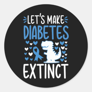 Sticker Rond Sensibilisons-nous au diabète Type de novembre T1d
