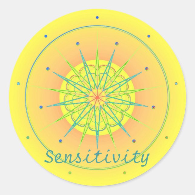 Sticker Rond Sensibilité (autocollant de vertu) (Devant)