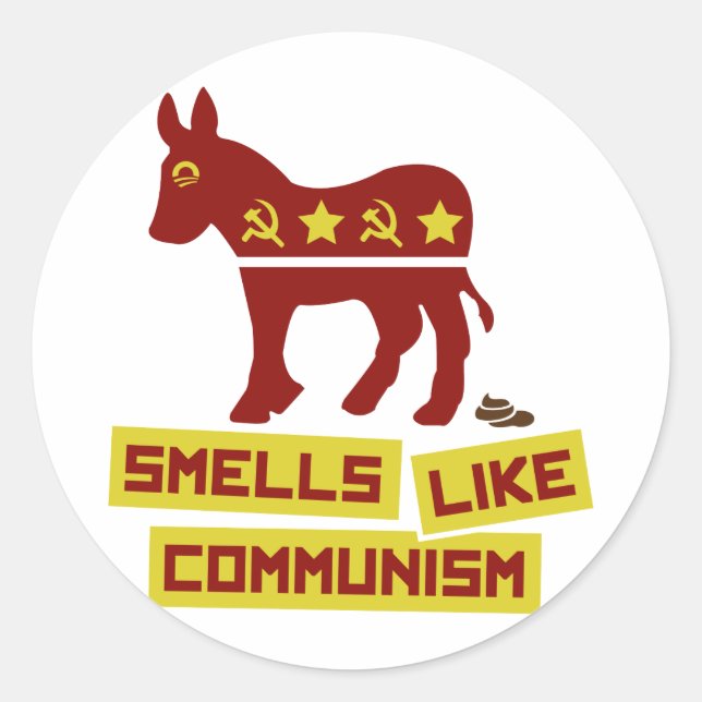 Sticker Rond Sent Comme Le Communisme (Devant)