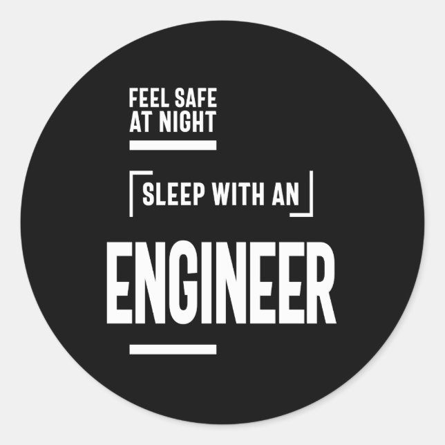 Sticker Rond Sentez en sécurité pendant le sommeil de nuit avec (Devant)