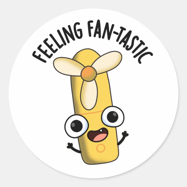 Sticker Rond Sentez Fantastic Funny Fan Pun (Devant)