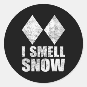 Sticker Rond Sentez le ski de neige en style libre diamant diff