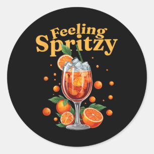 Sticker Rond Sentez Spritzy Tail Spritz Summer Drink Party