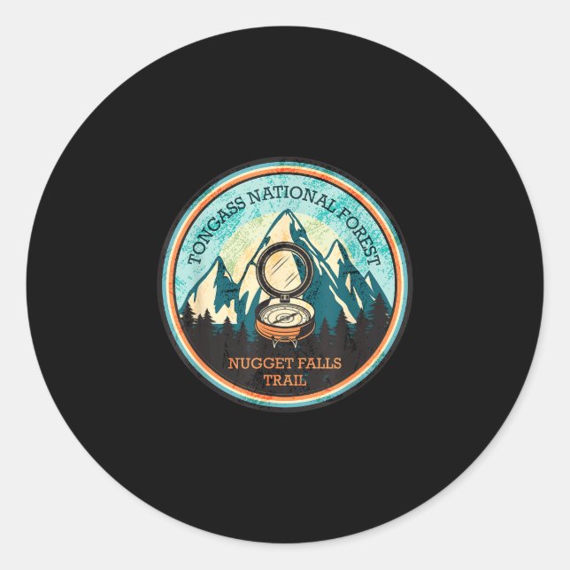 Sticker Rond sentier de Nugget Falls en Alaska  (Devant)