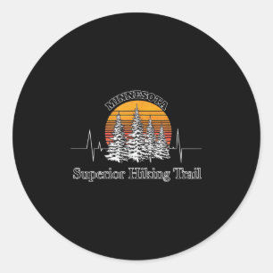 Sticker Rond Sentier de randonnée Minnesota Nature Supérieur Ba