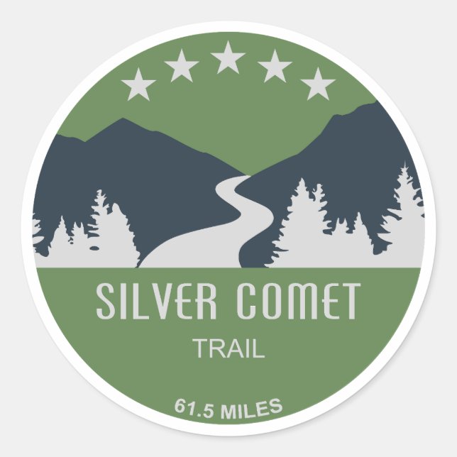 Sticker Rond Sentier Silver Comet Géorgie (Devant)