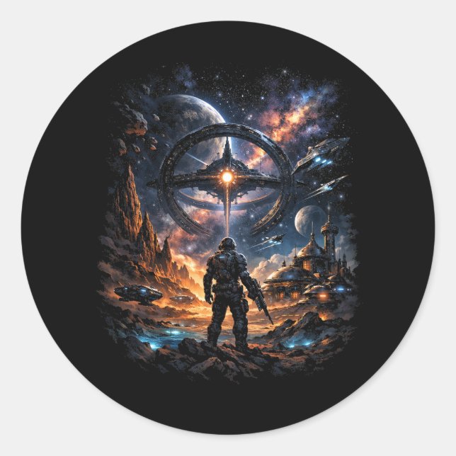 Sticker Rond Sentinelle de la Porte des Étoiles (Devant)