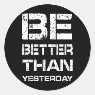 Sticker Rond S'entraîner mieux Motivation de gym Haltérophilie