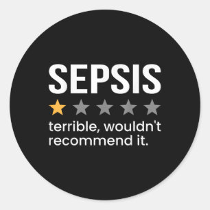 Sticker Rond Sepsis One Star Rating Sepsis Support de sensibili