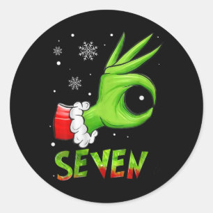 Sticker Rond Sept 6 7 Meme Santa Noël Xmas Professeur Drôle