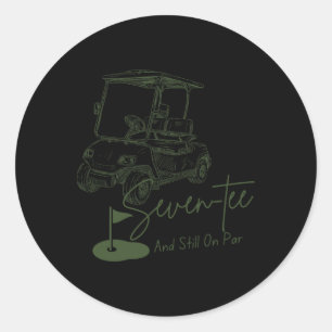Sticker Rond Sept Tee Toujours Sur Par 70E Anniversaire Golf L