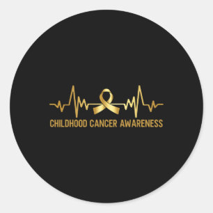 Sticker Rond Septembre de sensibilisation au cancer infantile C