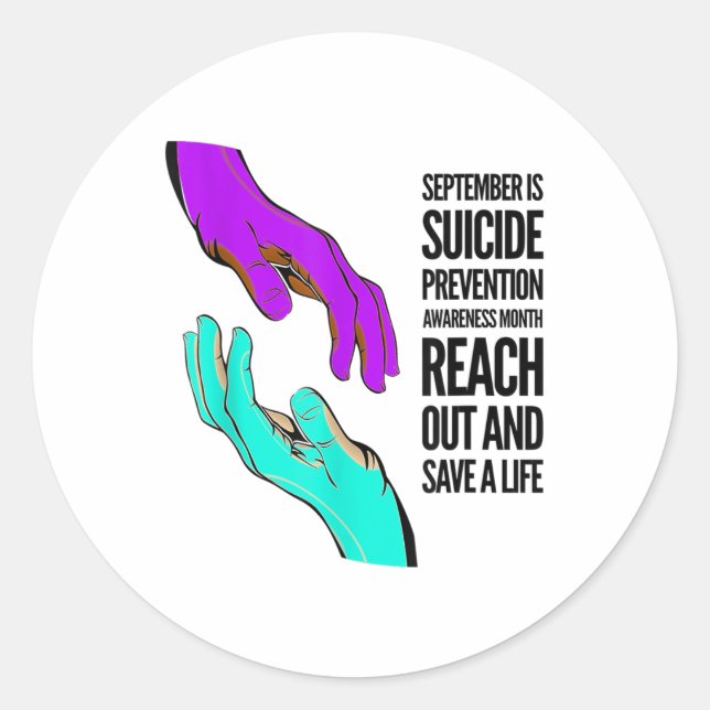 Sticker Rond Septembre Est Le Mois De Sensibilisation À La Prév (Devant)