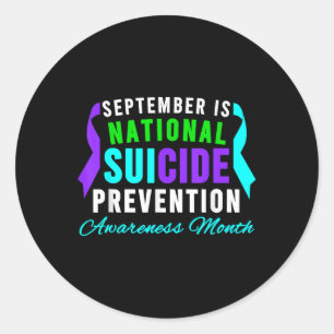 Sticker Rond Septembre National Suicide Prevention