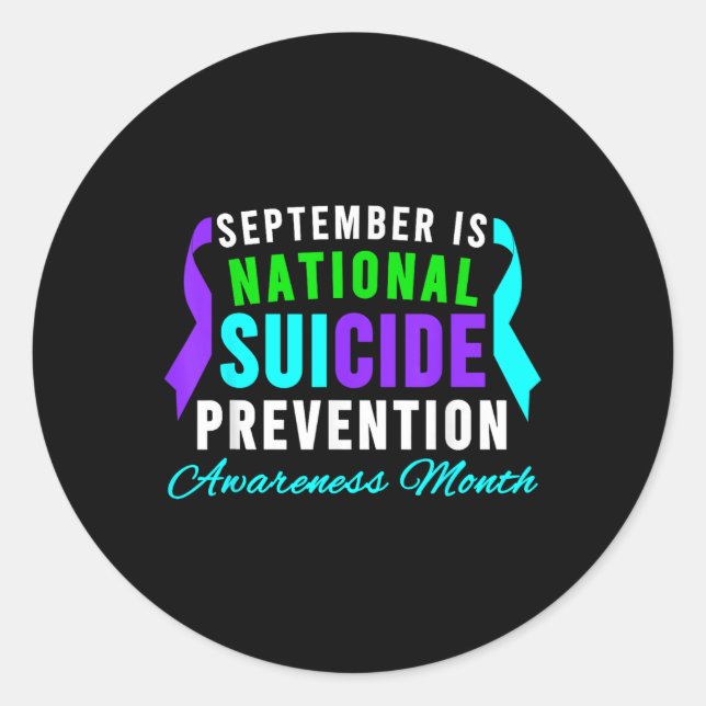 Sticker Rond Septembre National Suicide Prevention (Devant)